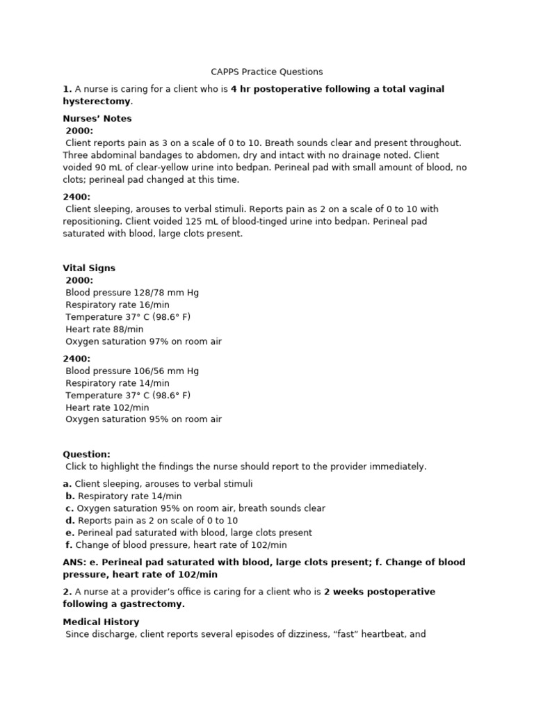 CAPPS Practice Questions | PDF | Surgery | Blood