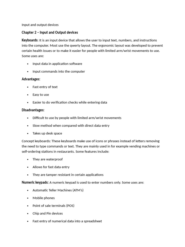 Input and Output Device1 | PDF | Printer (Computing) | Computer Monitor