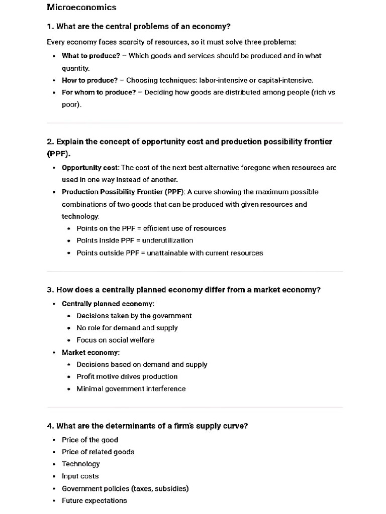Economics Questions With Answers | PDF