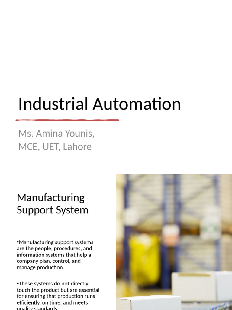 Industrial Automation in Manufacturing Systems | PDF | Automation ...