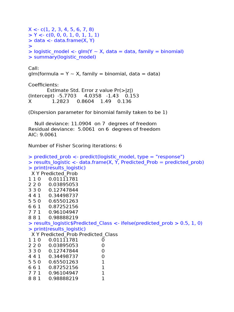 Logistic Regression Analysis in R | PDF