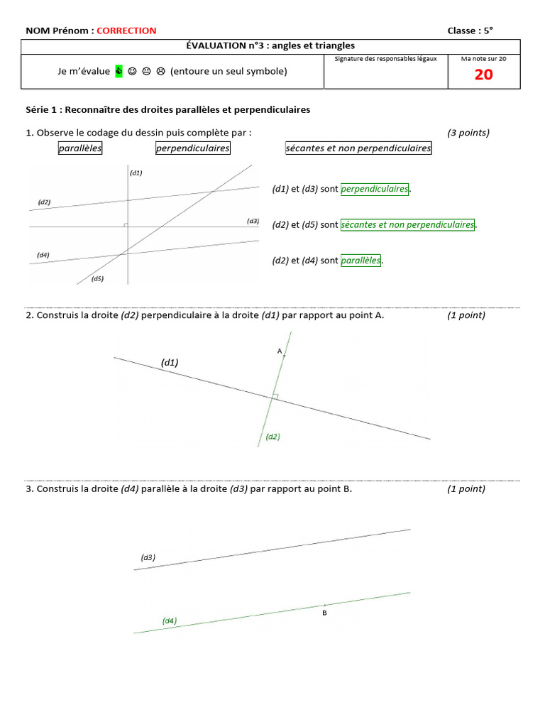 03 - 03b - Angles Et Triangles - Correction | PDF | Théorie (échecs ...