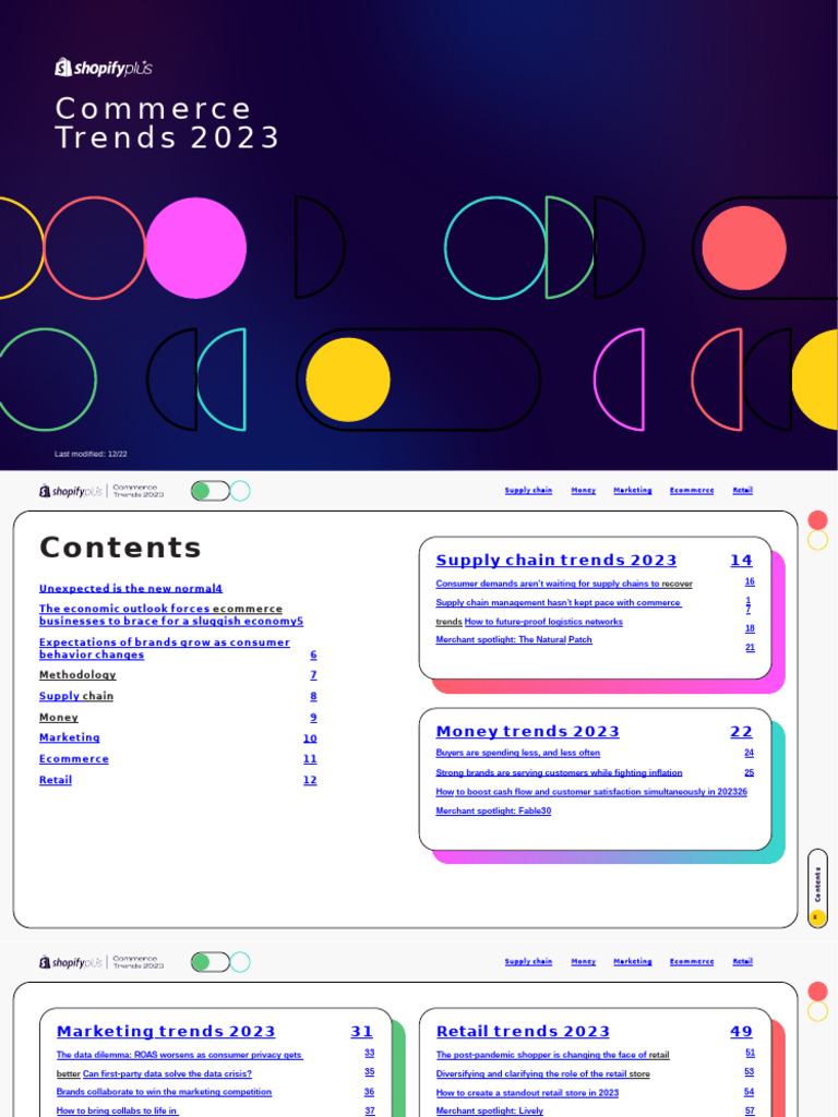 SHOPIFY - Commerce Trends Report 2023 | PDF | E Commerce | Lean ...