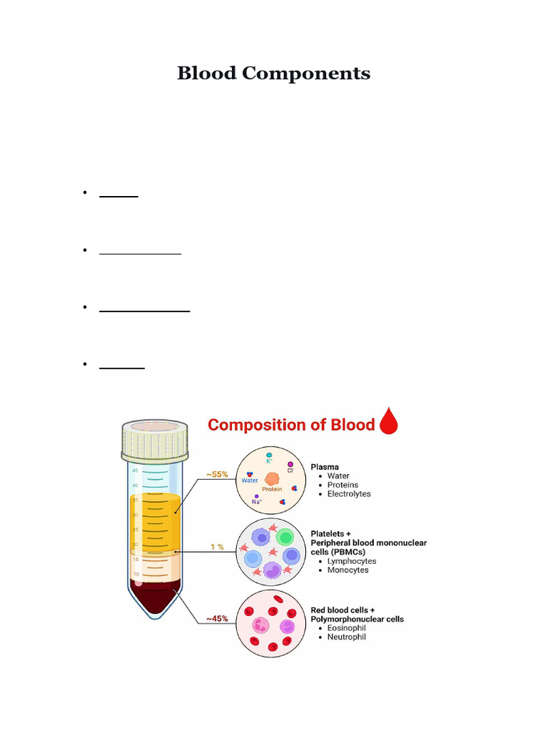 Overview of Blood Components | PDF
