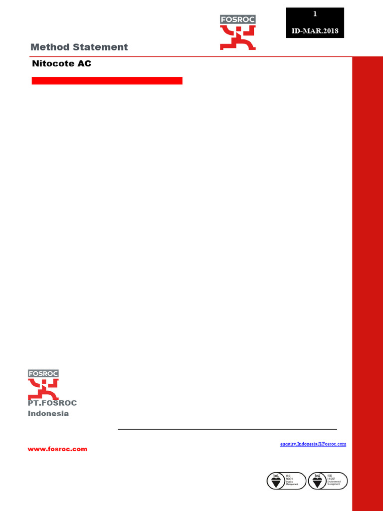 Nitocote AC Application Method Guide | PDF | Water | Materials