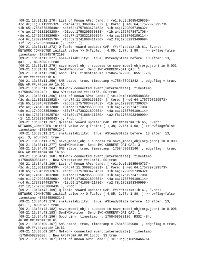 Network Connection Log and AP Updates | PDF | Computer File Formats