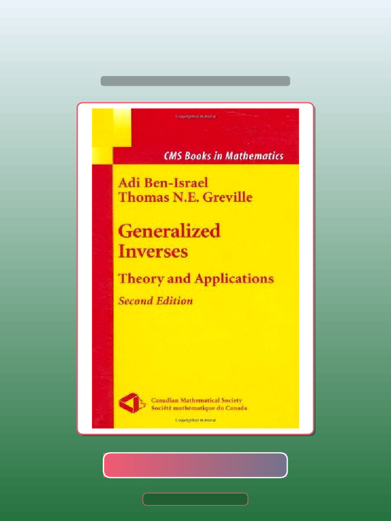 Answers For Generalized Inverses Theory and Applications | PDF ...