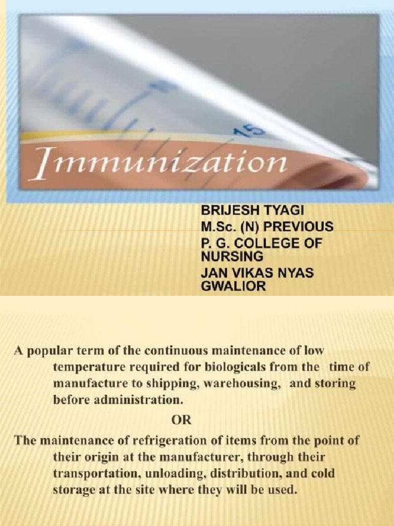 Immunization | PDF