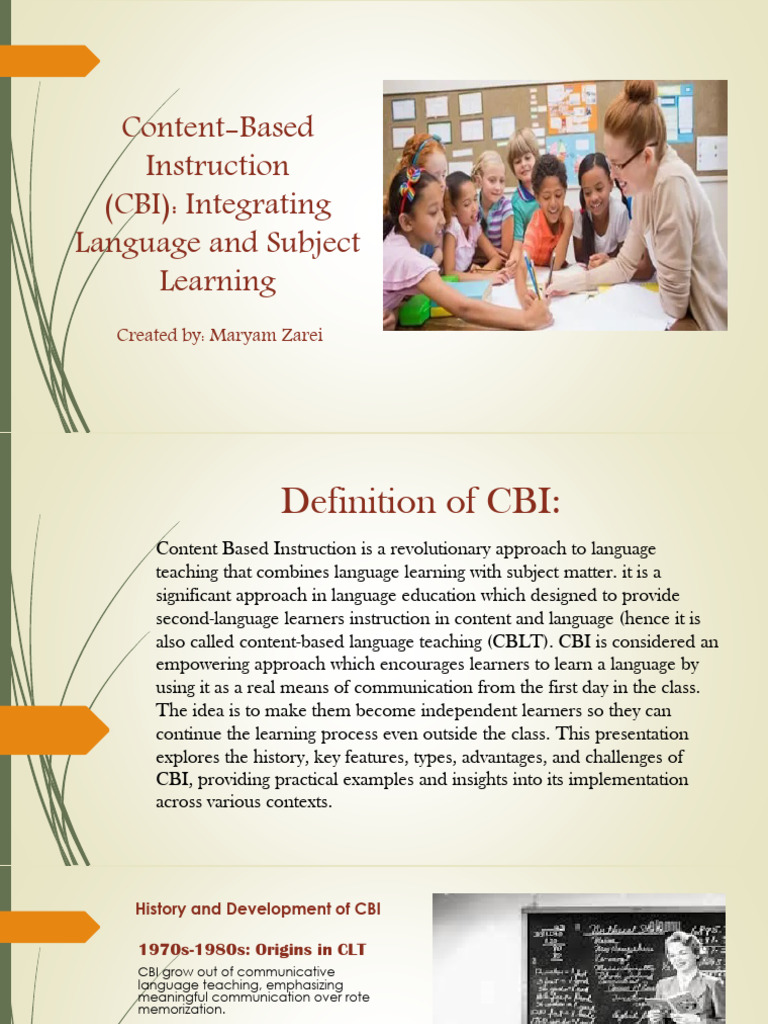 Content-Based Instruction in Language Learning | PDF | Learning ...
