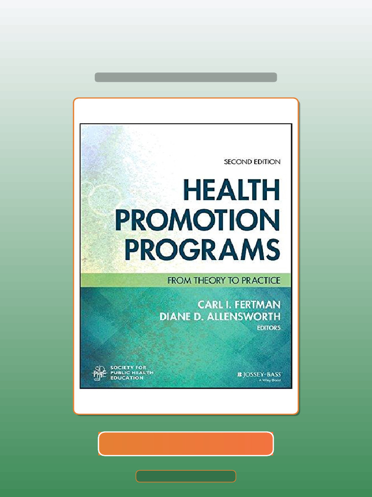 Answers For Health Promotion Programs From Theory To Practice ...