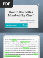 How to Deal With a Mixed-Ability Class