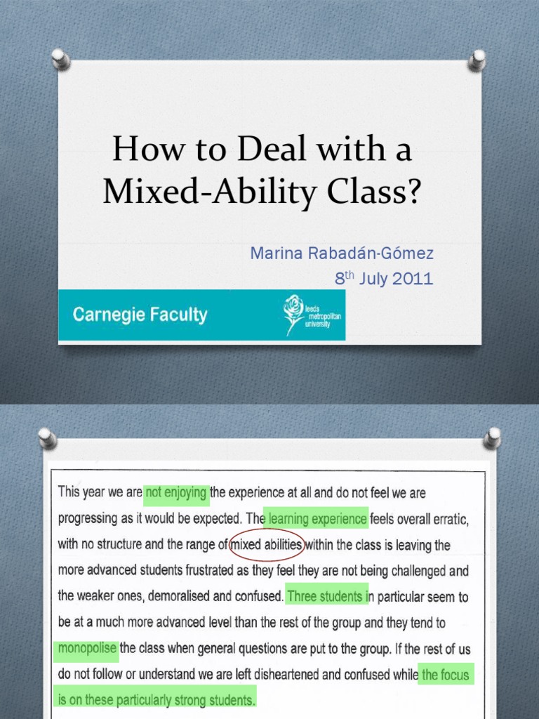 Strategies for Mixed-Ability Classes | PDF | Learning Styles | Learning
