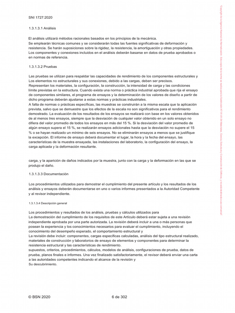SNI - 1727 - 2020 - Parte 4 | PDF | Rigidez | Toxicidad