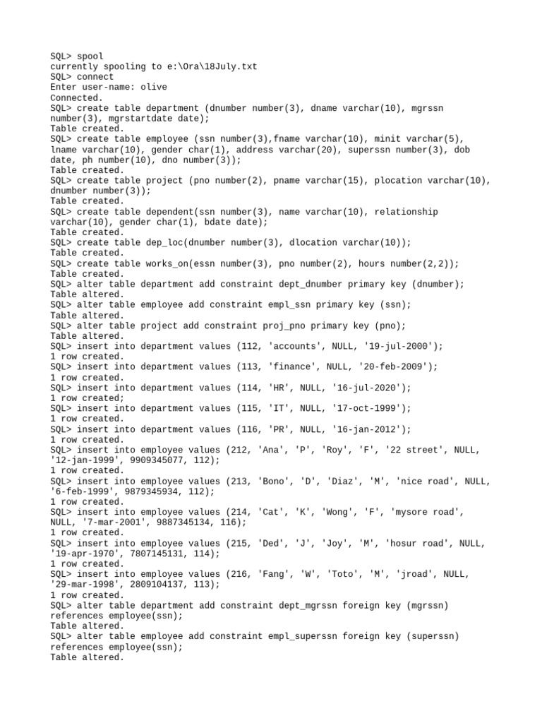 SQL Database Creation and Management | PDF | Data Management Software ...