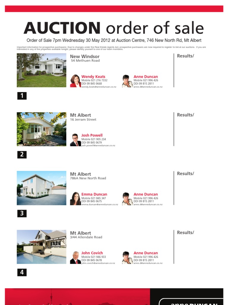 Auctions - Order of Sale 30 May | PDF