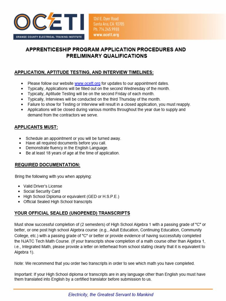 Apprenticeship Application Guide | PDF | Apprenticeship | General ...