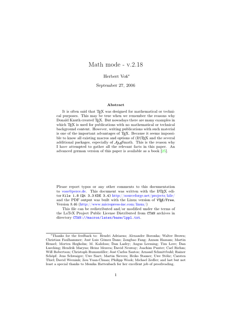 Math Mode | PDF | Matrix (Mathematics) | Bracket