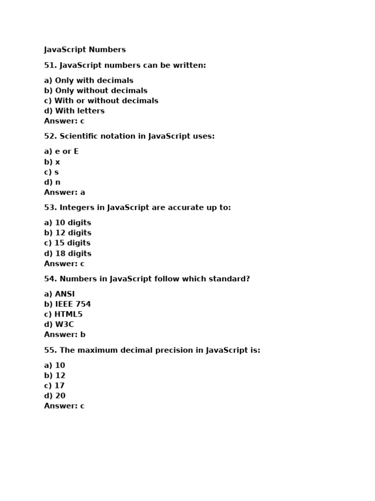 Understanding JavaScript Numbers | PDF
