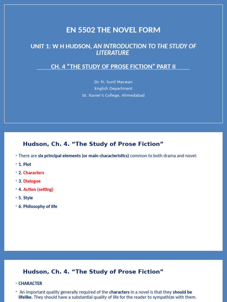 Elements of Prose Fiction Analysis | PDF | Novels | Plot (Narrative)