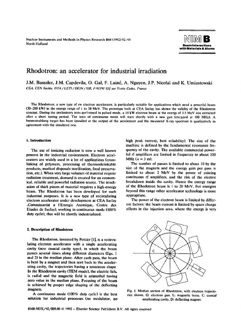 Rhodotron: Industrial Electron Accelerator | PDF | Particle Accelerator ...