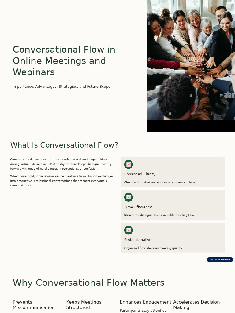 Enhancing Conversational Flow in Online Meetings | PDF | Communication ...