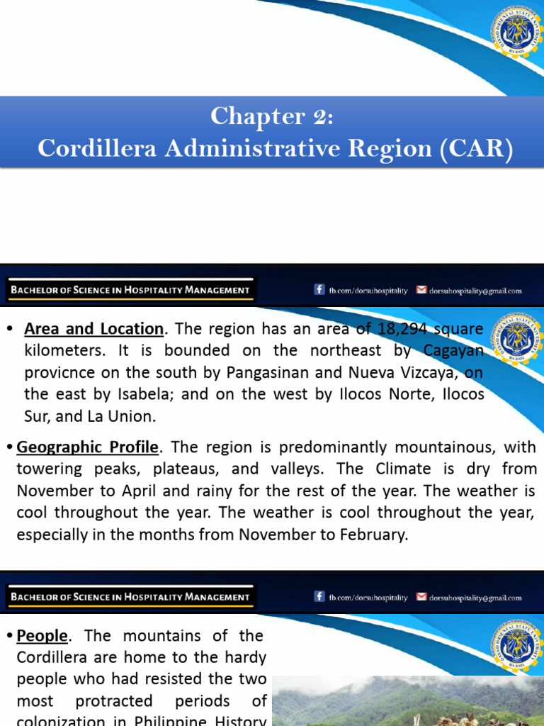 Cordillera Administrative Region Overview | PDF | Cuisine | Foods