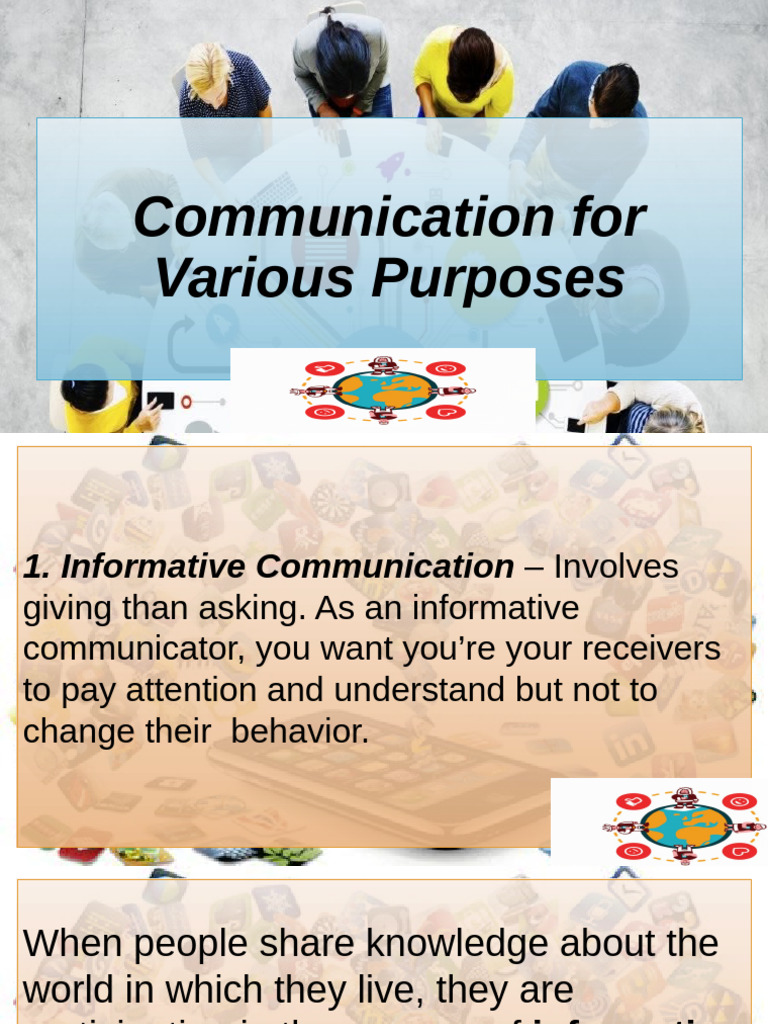 1 Communication For Various Purposes | PDF | Communication | Fallacy