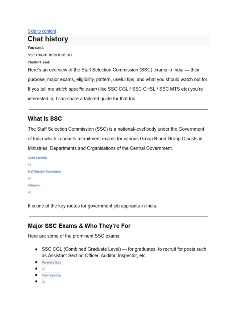 SSC Exam | PDF