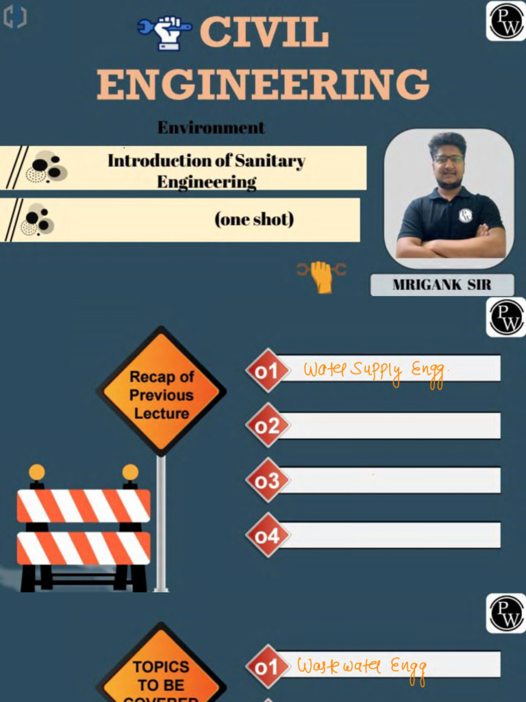 Introduction To Sanitary Engineering - Class Notes | PDF