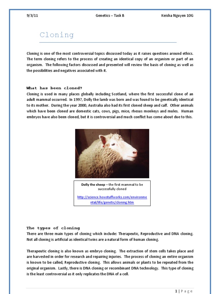 Cloning: What Has Been Cloned? | PDF | Cloning | Molecular Cloning