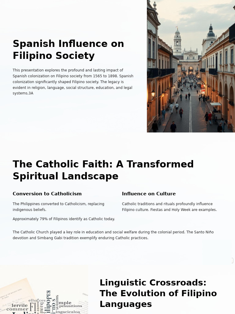 Spanish Colonial Impact on Filipino Culture | PDF