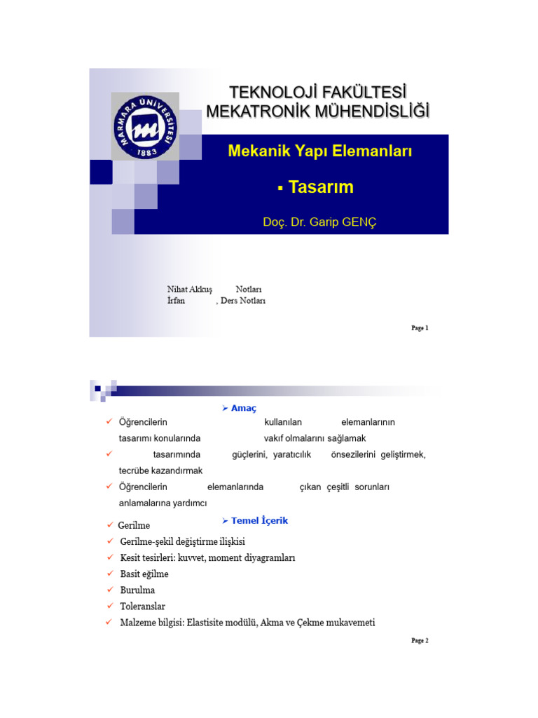 Ders 1 Giris | PDF