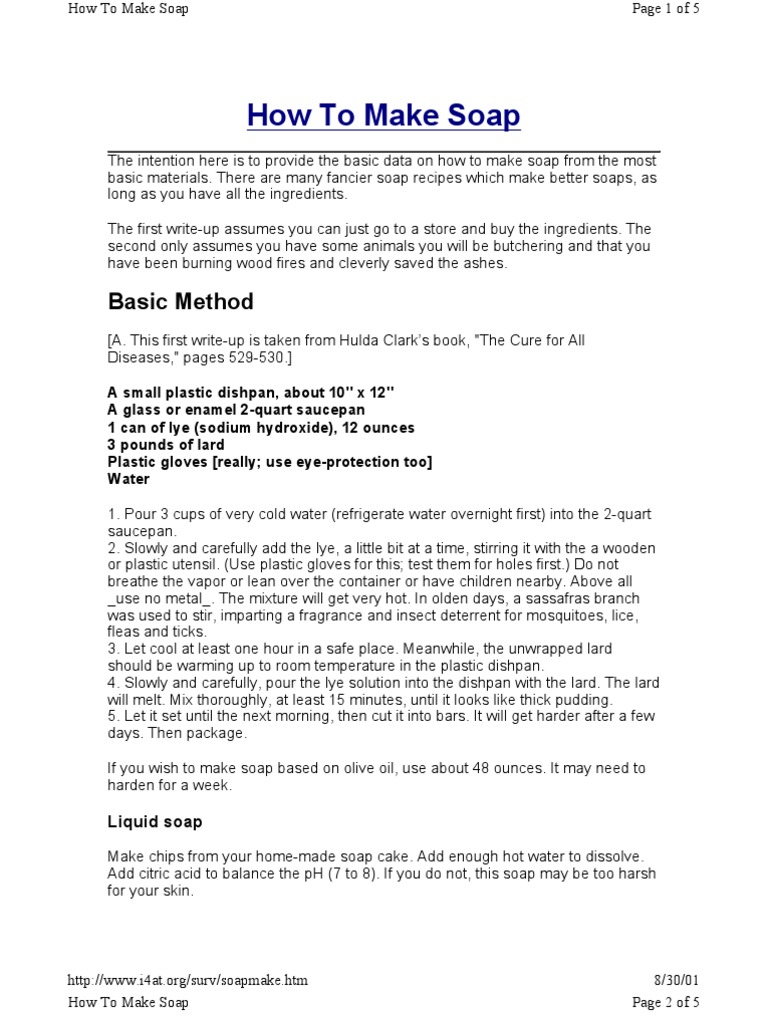 Homemade Soap Making Guide | PDF