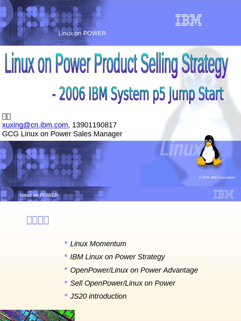 Linux on POWER: IBM's Strategy Overview | PDF | Computer Architecture ...