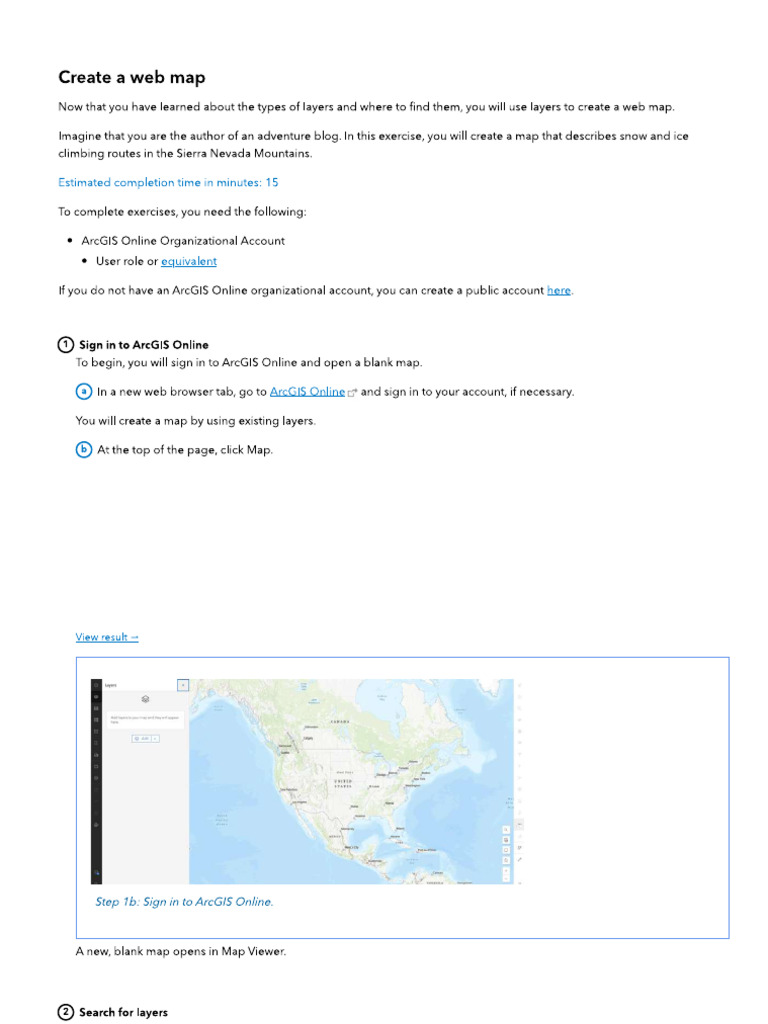 Create A Web Map | PDF