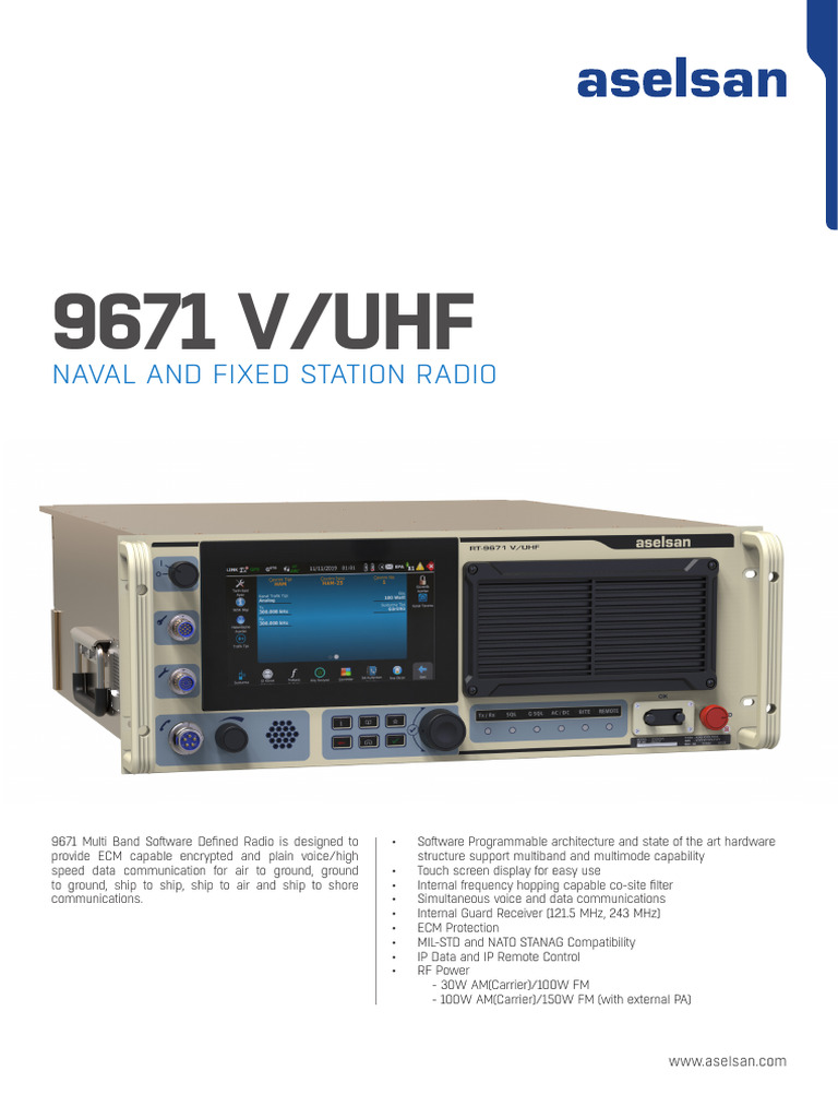 9671 V/UHF Multi Band Radio Features | PDF | Radio | Frequency Modulation