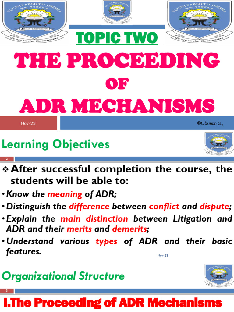 ADR Mechanisms: Negotiation Process Guide | PDF | Arbitration | Mediation