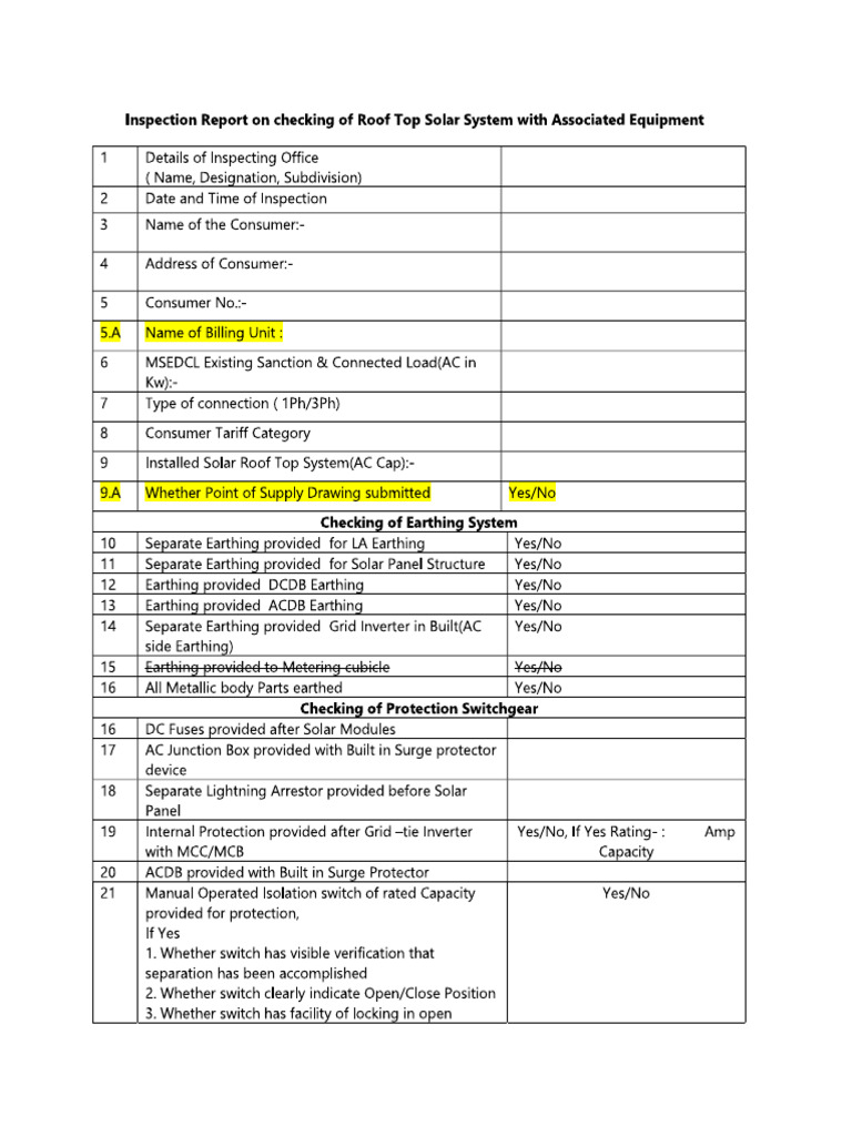 Site Inspection Report | PDF