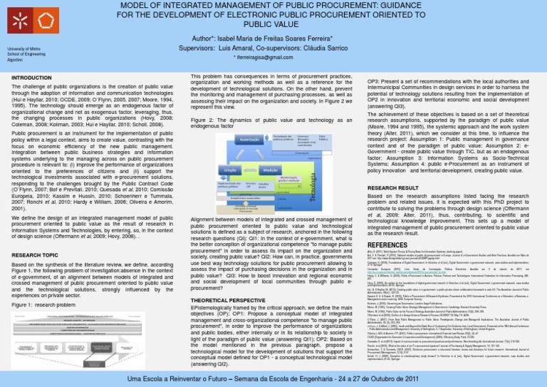 Integrated Public Procurement Model | PDF | Conceptual Model | Innovation