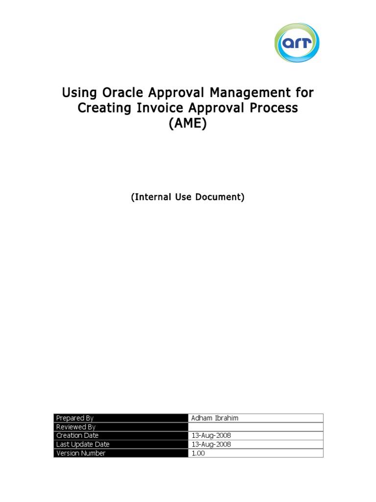 Using Oracle Approval Management For Creating Invoice Approval Process ...