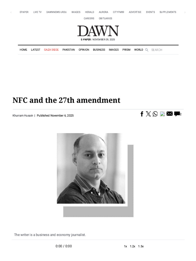 NFC Award and 27th Amendment Impact | PDF | Government