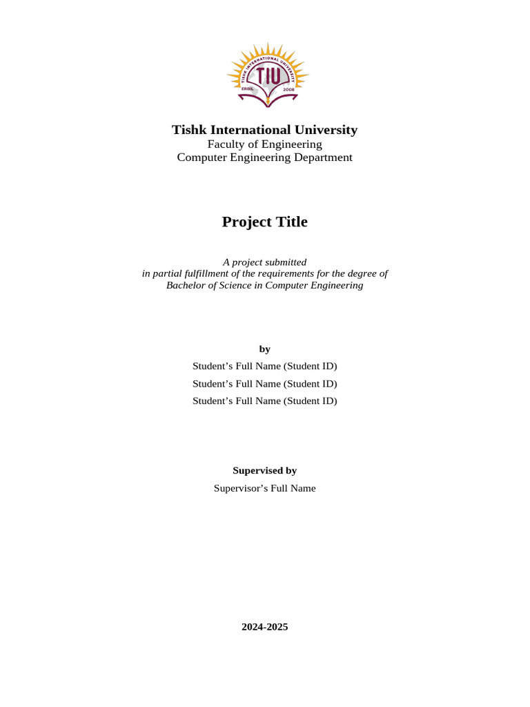 Computer Engineering Project Guidelines | PDF | International System Of ...