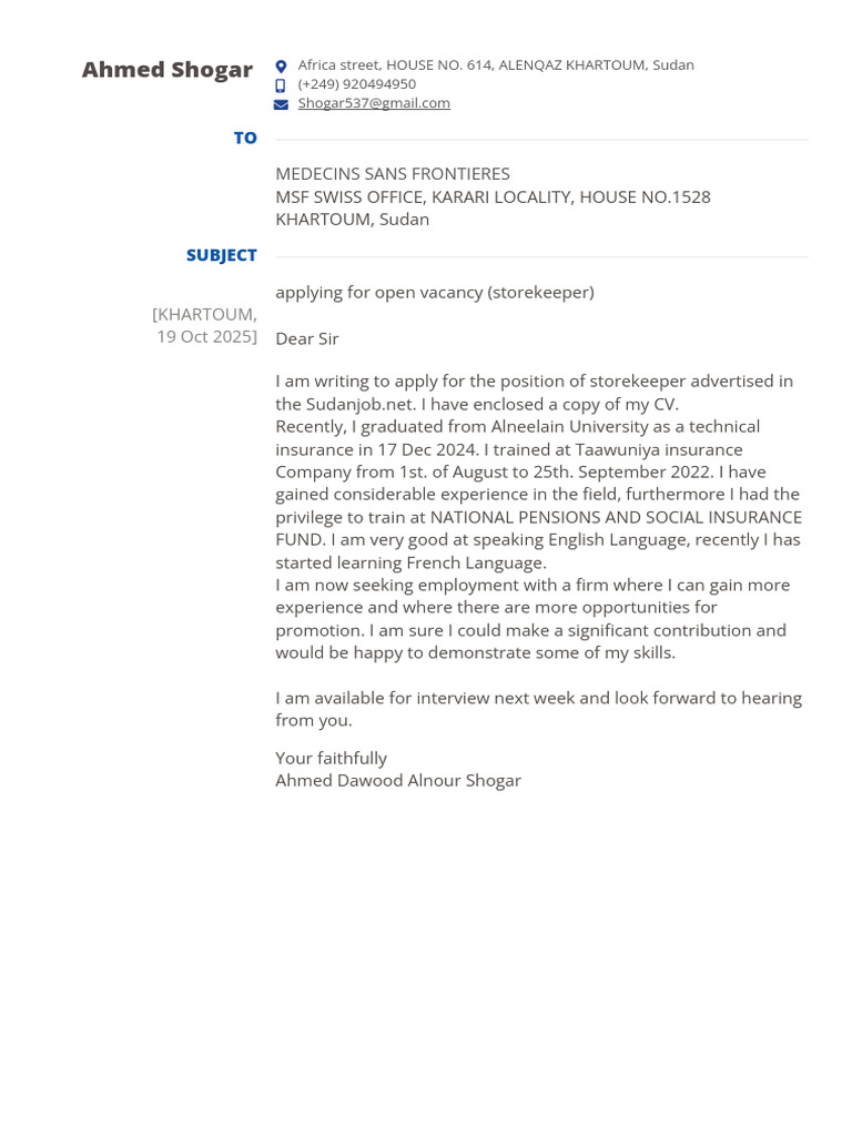 Storekeeper Application - Ahmed Shogar | PDF