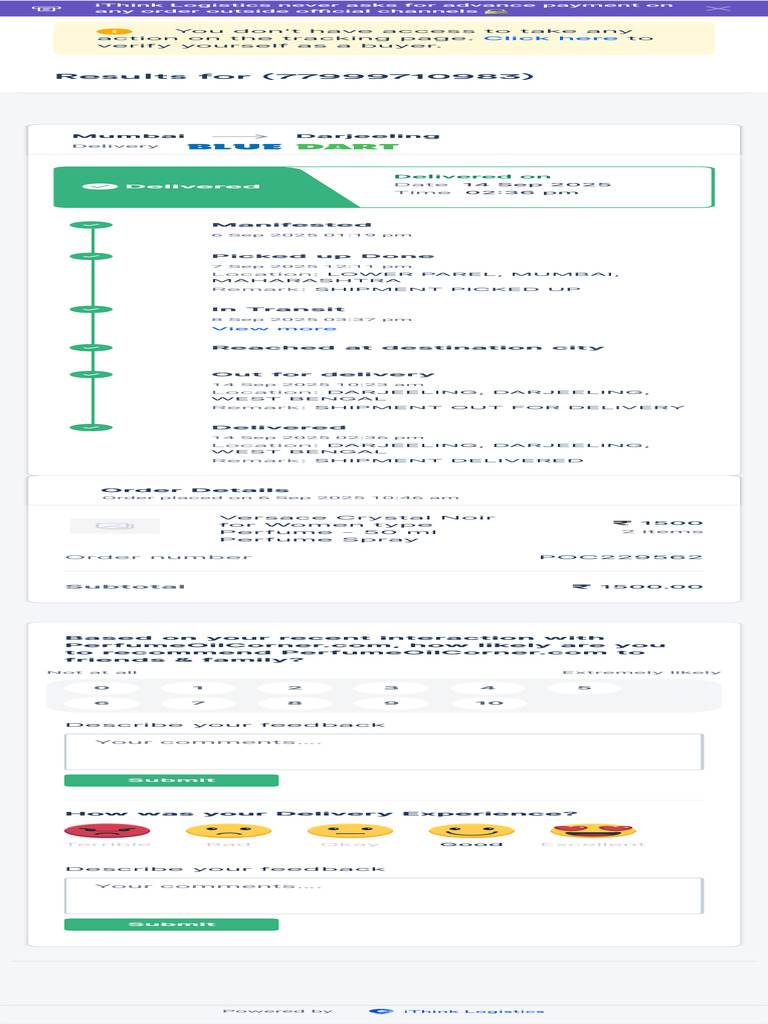 Track Order Details | PDF