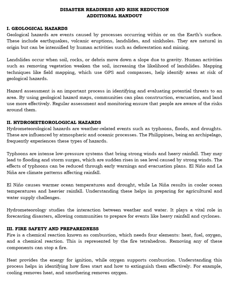 Disaster Readiness and Risk Reduction Guide | PDF | Natural Disasters ...