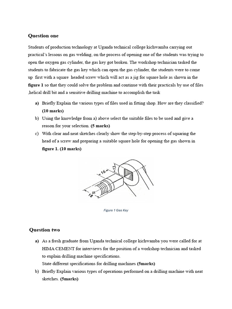 Practical Skills in Workshop Technology | PDF | Drilling | Mechanical ...