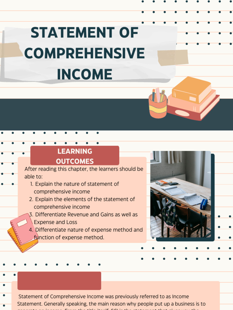 Understanding Statement of Comprehensive Income | PDF | Revenue | Expense