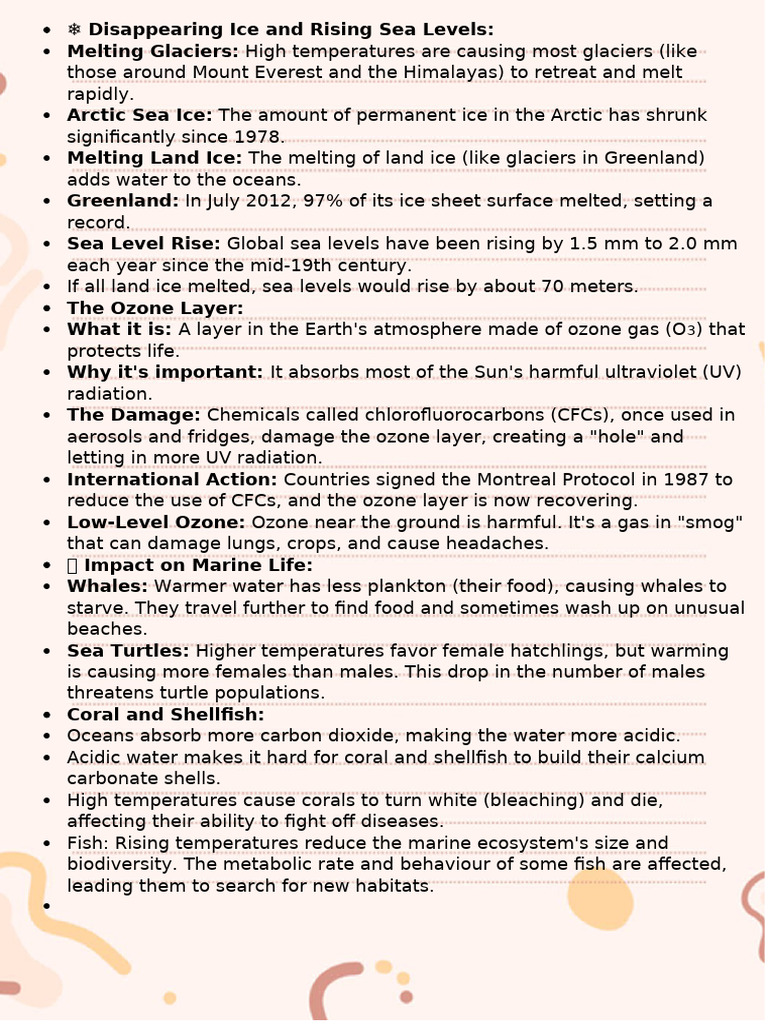 Geography - Chapter 3 Notes | PDF | Climate Change | Greenhouse Gas