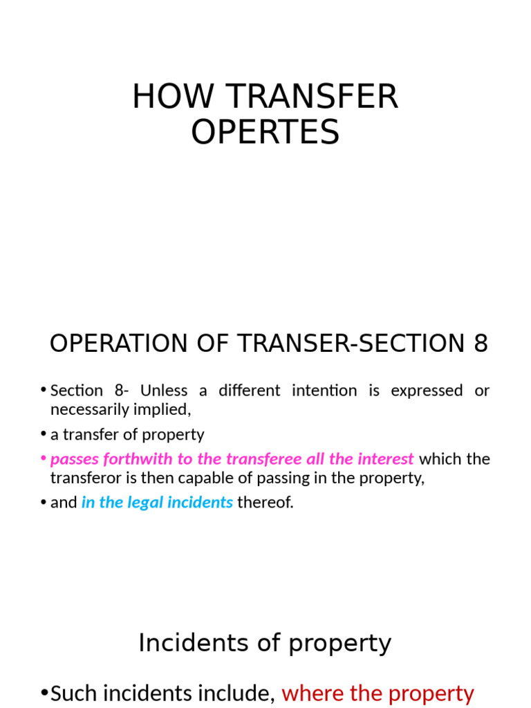 How Transfer Operates | PDF