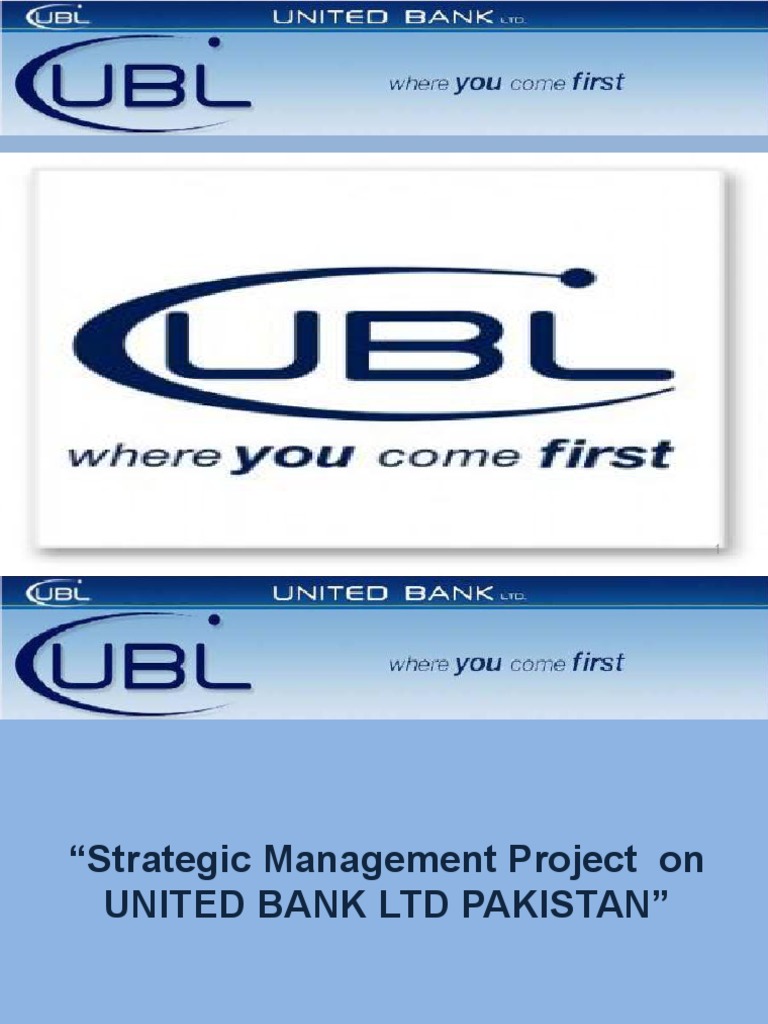 UBL Pakistan: Strategic Management Overview | PDF | Banks | Strategic ...